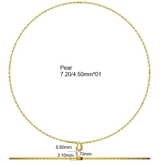 9ct White Gold 0.52ct Laboratory Grown CVD Necklace