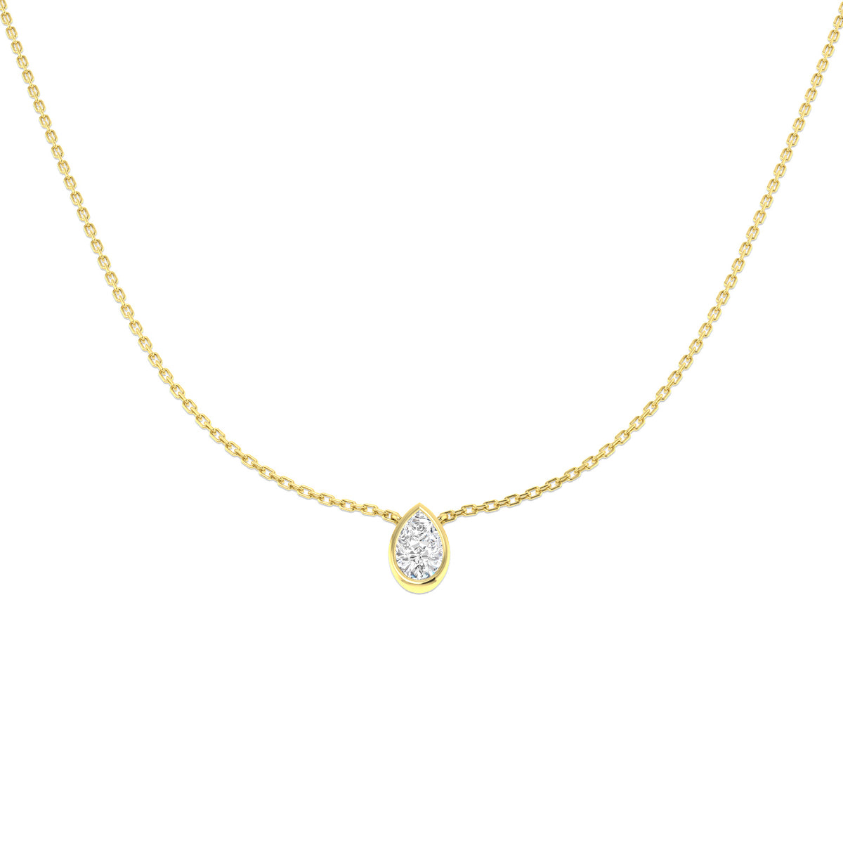 9ct Yellow Gold 0.52ct Laboratory Grown CVD Necklace
