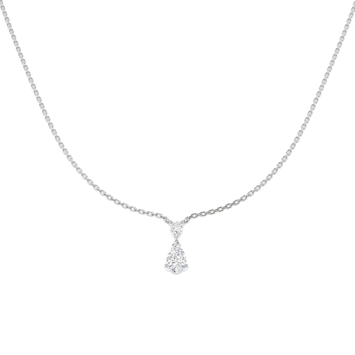 9ct White Gold 0.72ct Laboratory Grown CVD Necklace