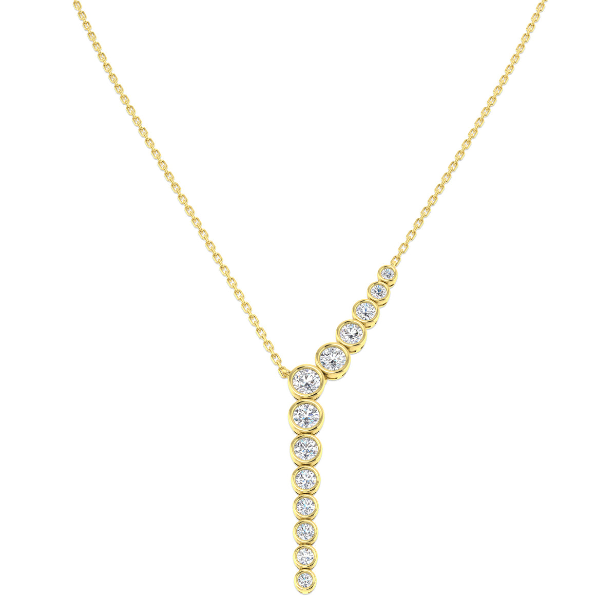 9ct Yellow Gold 1.35ct Laboratory Grown CVD Necklace