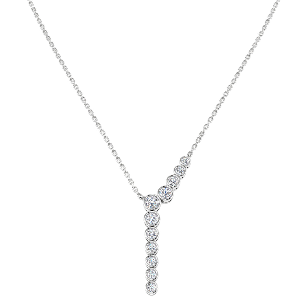9ct White Gold 0.73ct Laboratory Grown CVD Necklace