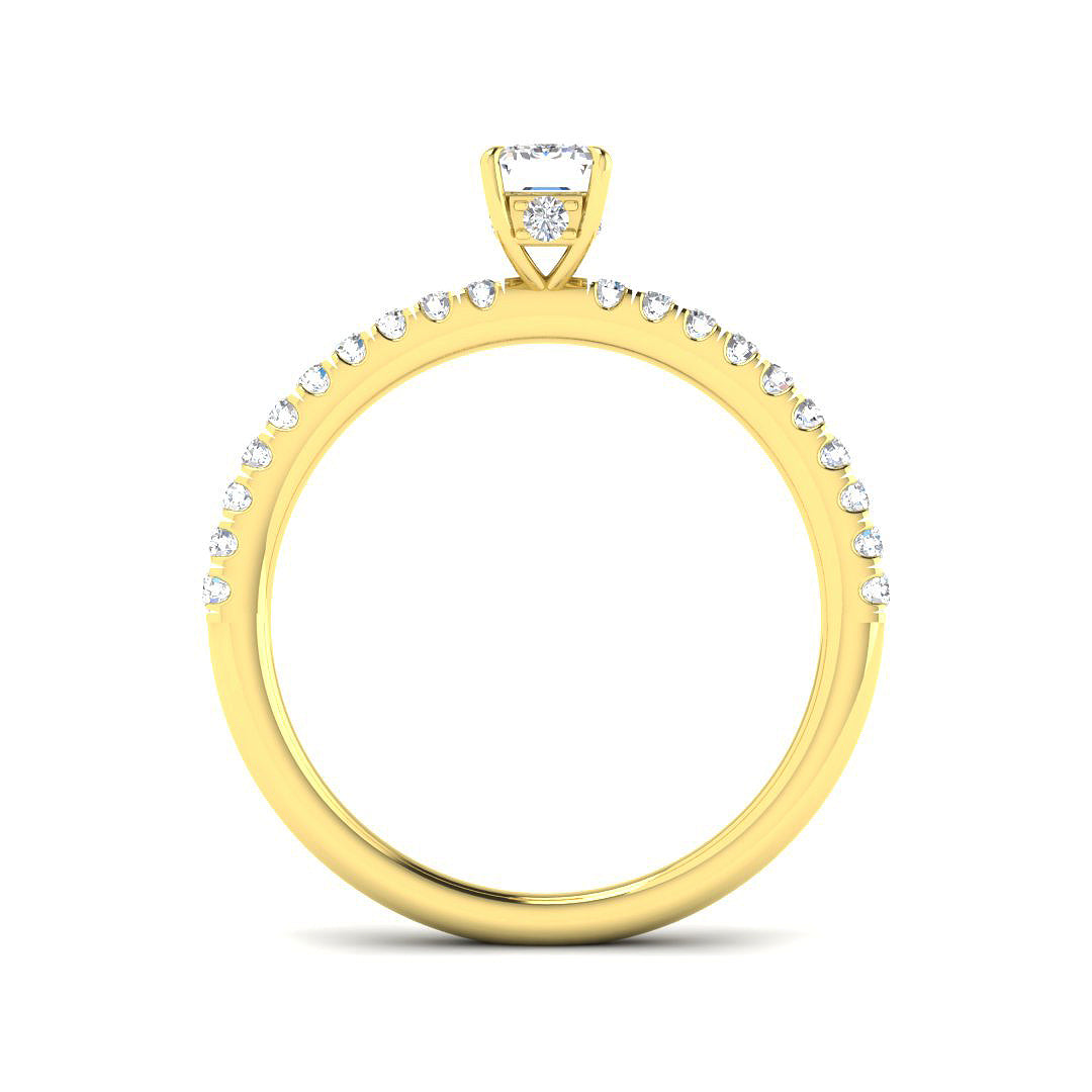 9ct Yellow Gold 0.77ct D VS2 Laboratory Grown CVD Ring