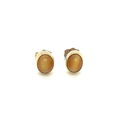 Tiger Eye stud earrings