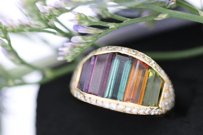 Multiple Coloured Rainbow Ring