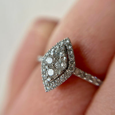 Diamond Cluster Ring