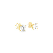 3.04ct Total Lab Grown Diamond Round Brilliant Cut Diamond Studs Set In 18ct Yellow Gold