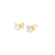 3.04ct Total Lab Grown Diamond Round Brilliant Cut Diamond Studs Set In 18ct Yellow Gold