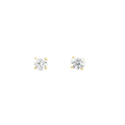 2.18ct Total Lab Grown Diamond Round Brilliant Cut Diamond Studs Set In 18ct Yellow Gold