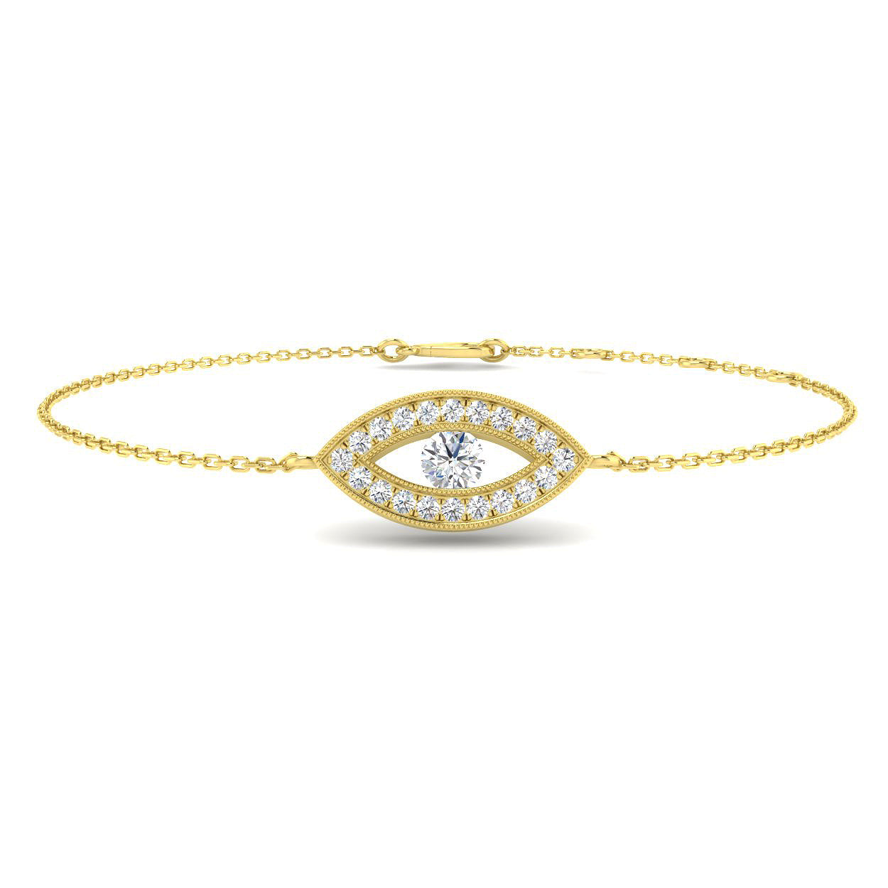 18ct Yellow Gold 0.37ct G SI2 Diamond Bracelet