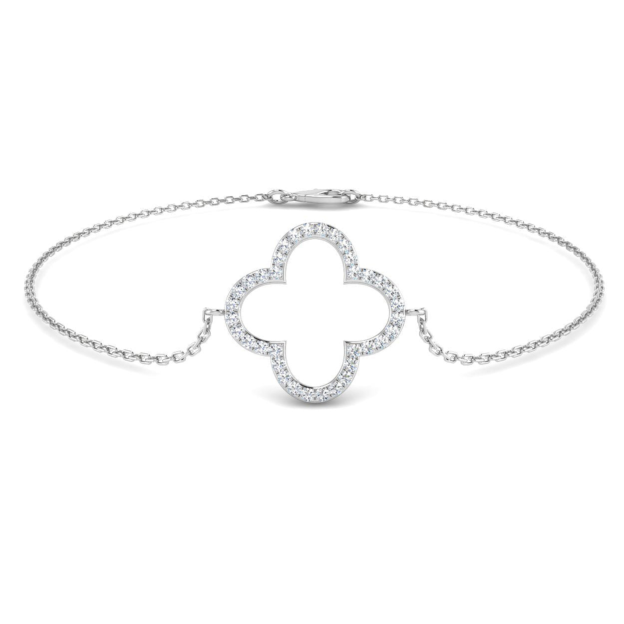18ct White Gold 0.18ct G SI2 Diamond Bracelet