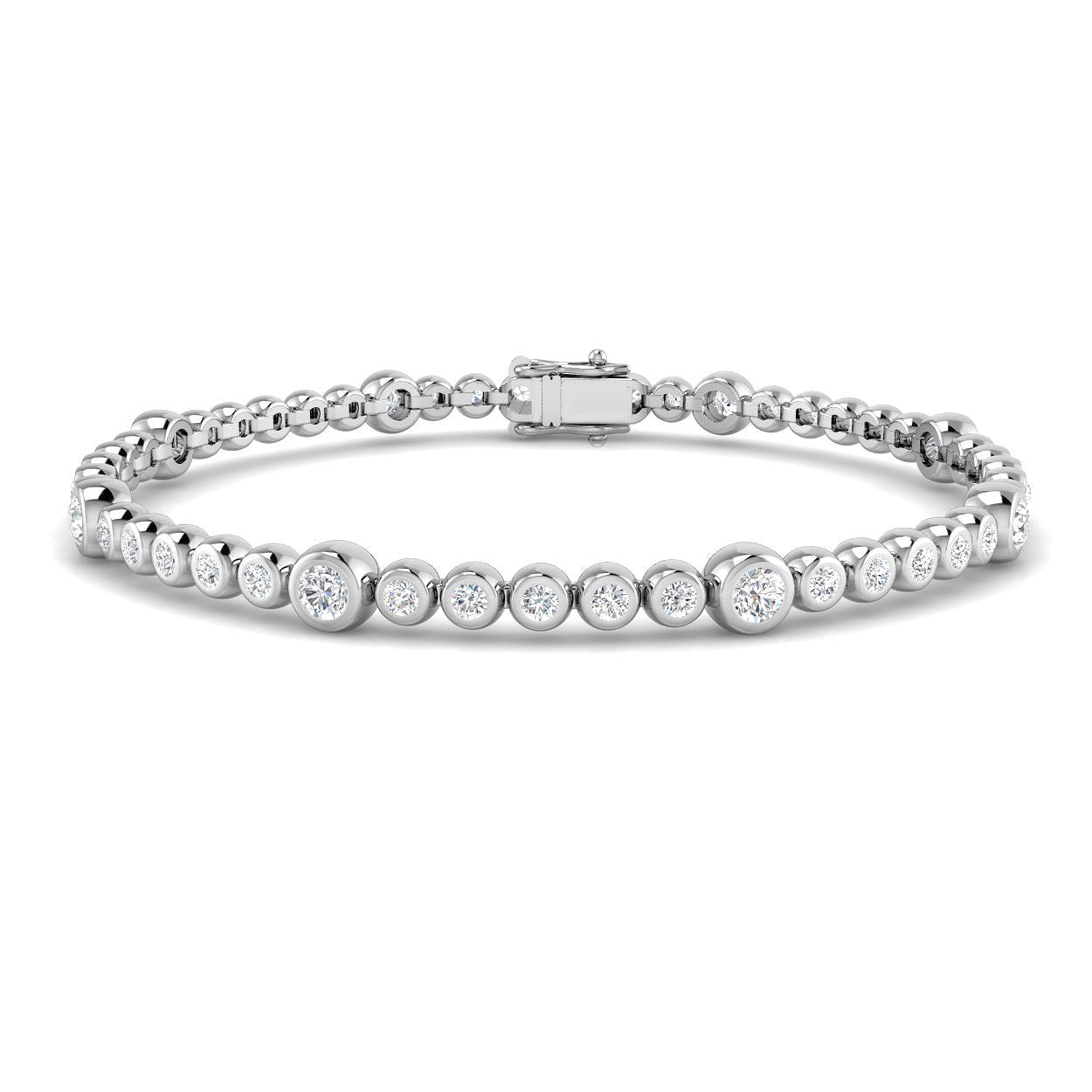 9ct White Gold 1.54ct G SI2 Diamond Bracelet