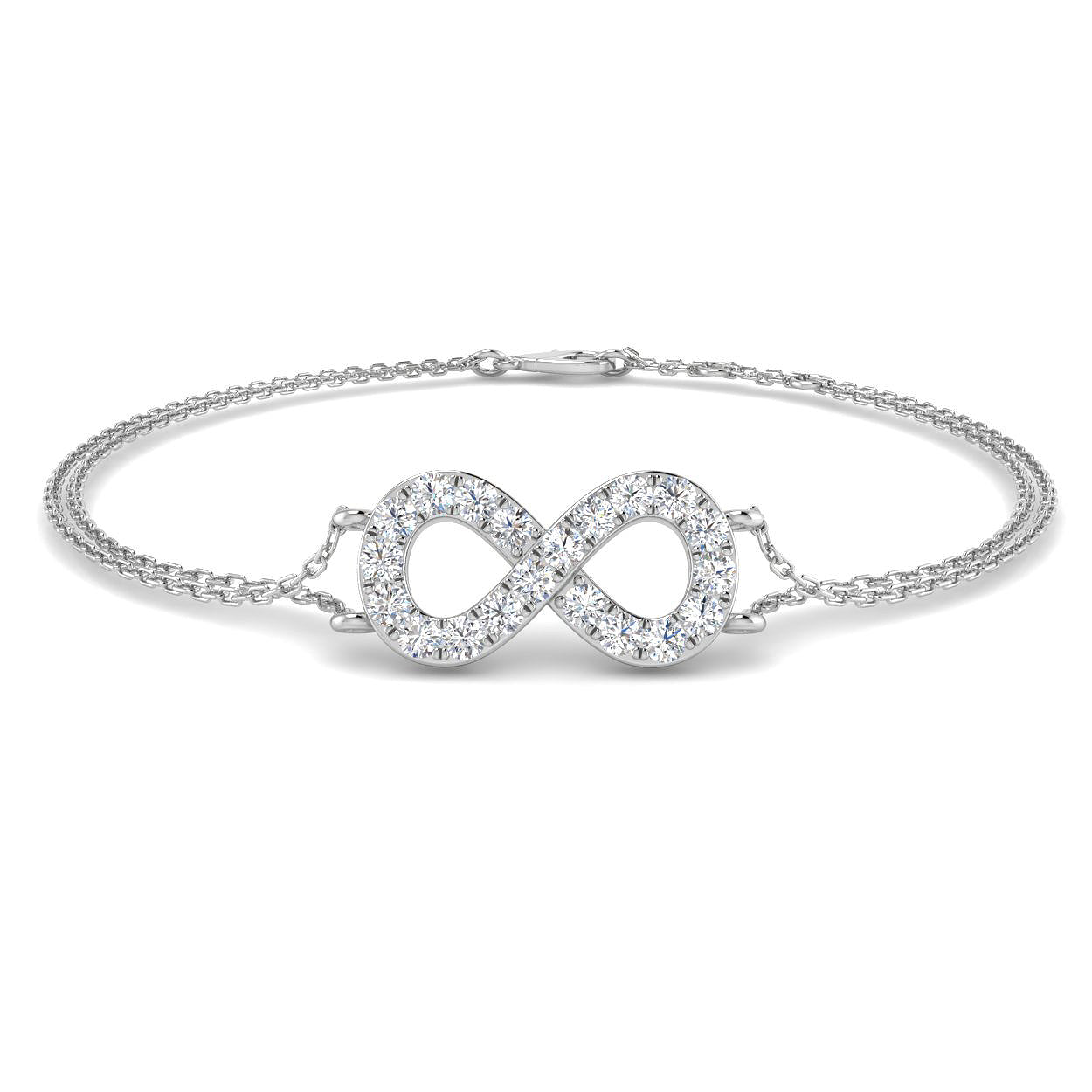 9ct White Gold 0.50ct Laboratory Grown CVD Bracelet