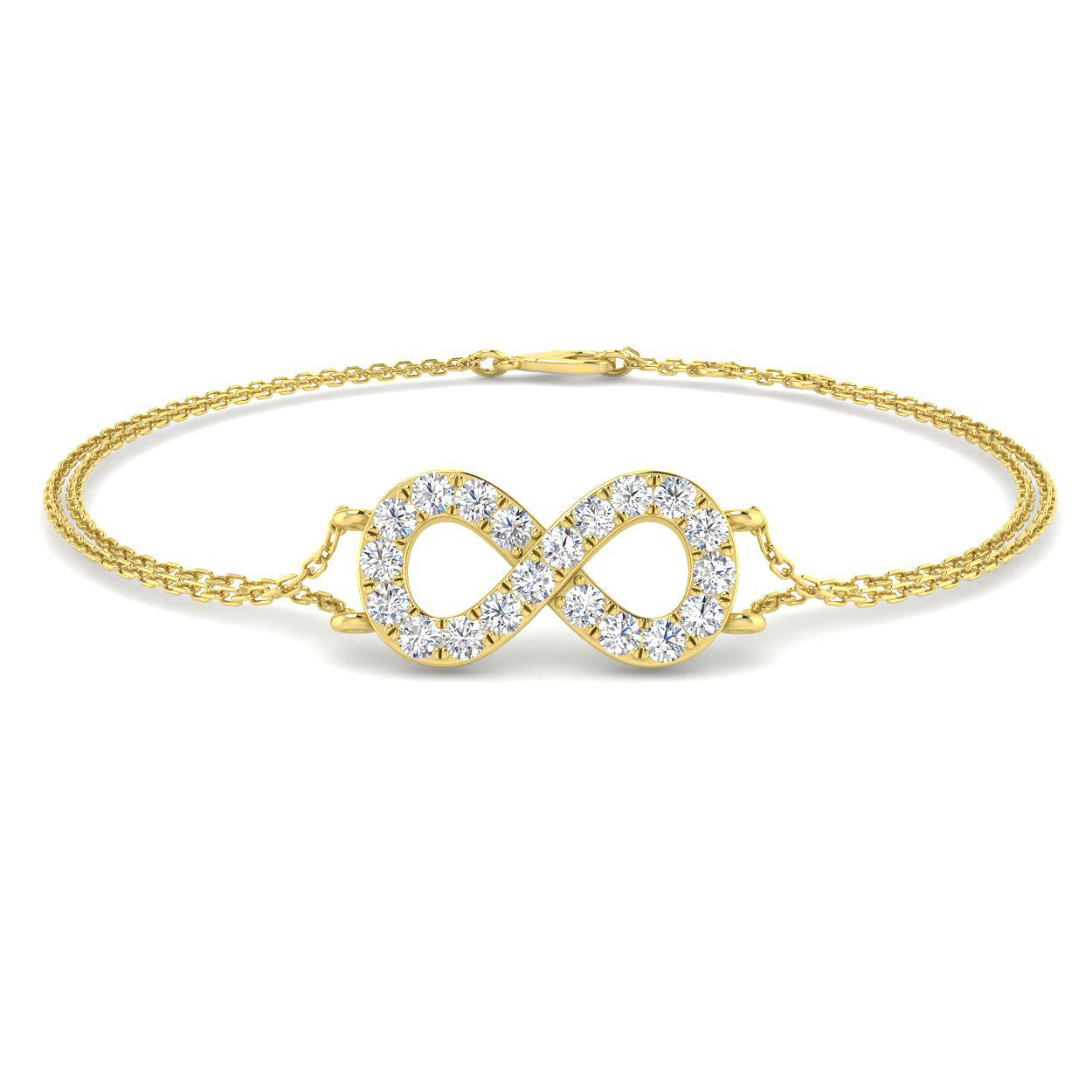 9ct Yellow Gold 0.50ct Laboratory Grown CVD Bracelet