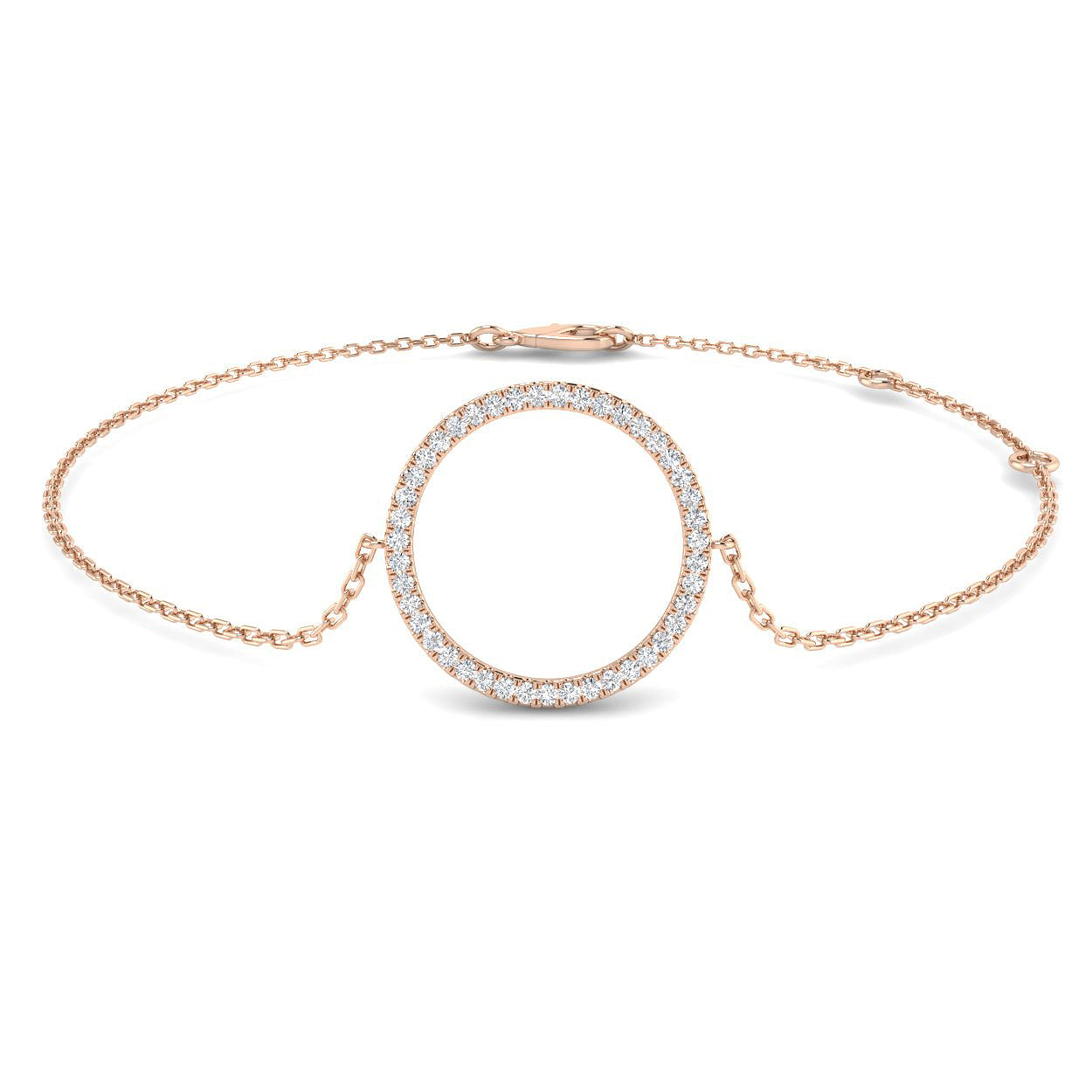 18ct Rose Gold 0.16ct G SI2 Diamond Bracelet