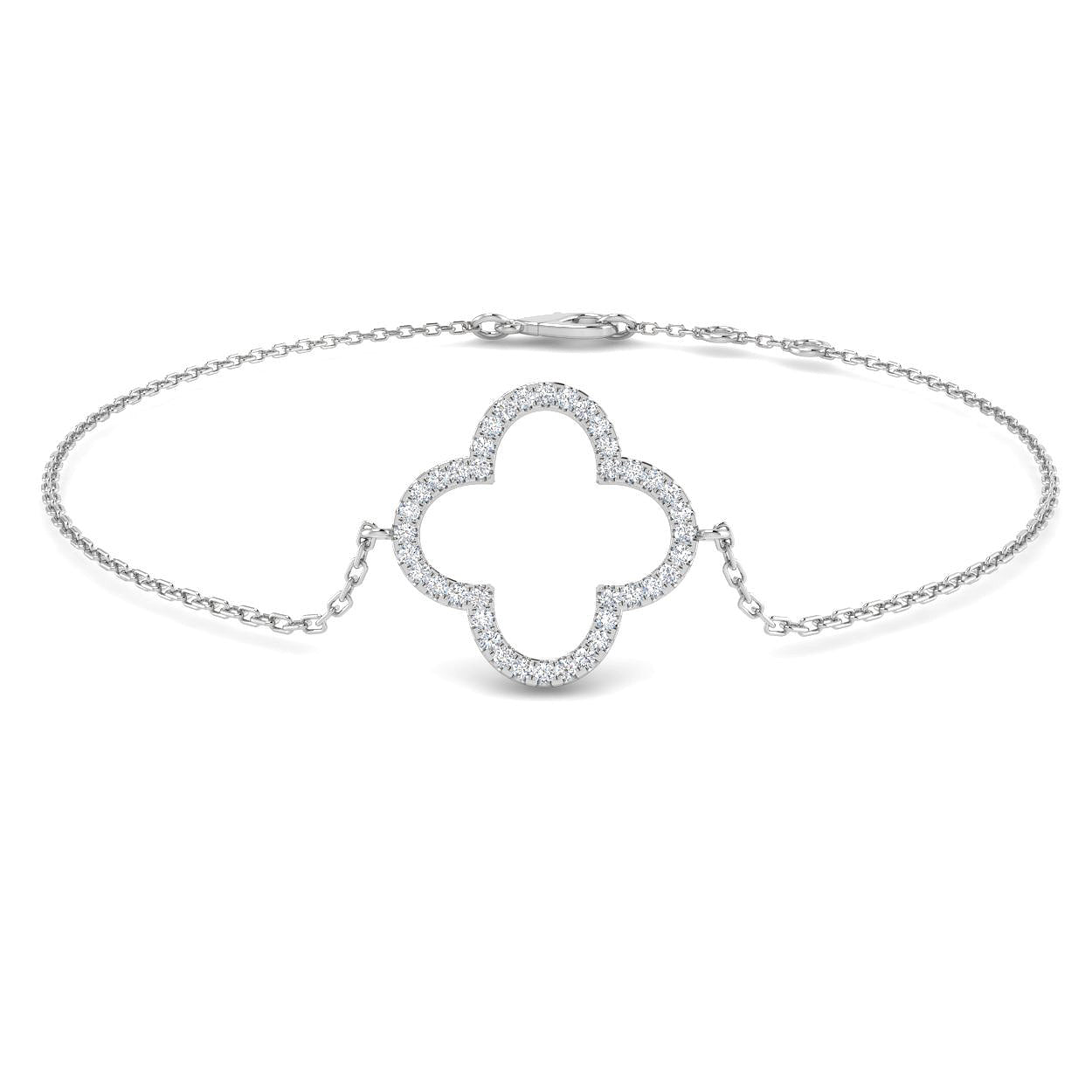 18ct White Gold 0.11ct G SI2 Diamond Bracelet