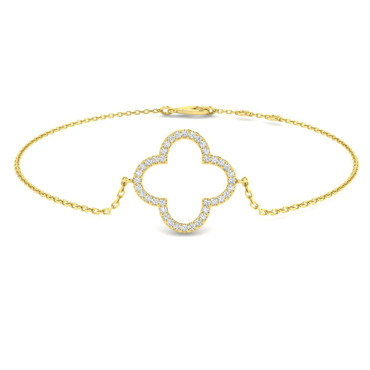 18ct Yellow Gold 0.11ct G SI2 Diamond Bracelet