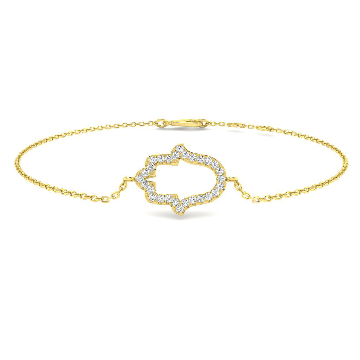 9ct Yellow Gold 0.11ct G SI2 Diamond Bracelet