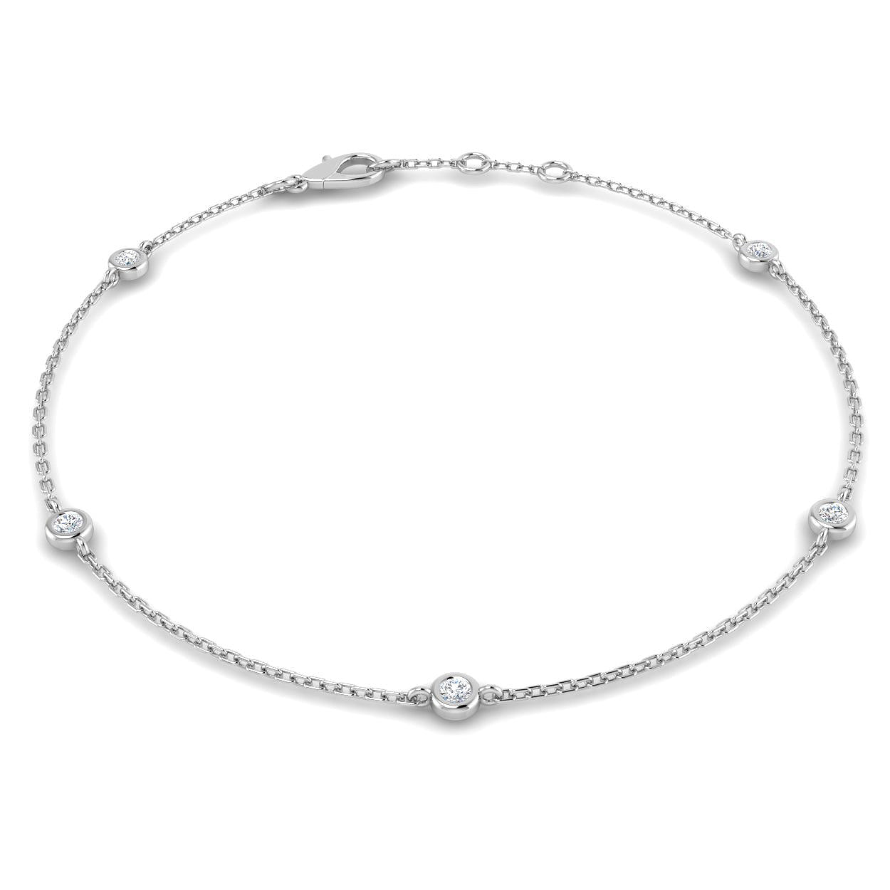 18ct White Gold 0.13ct G SI2 Diamond Bracelet
