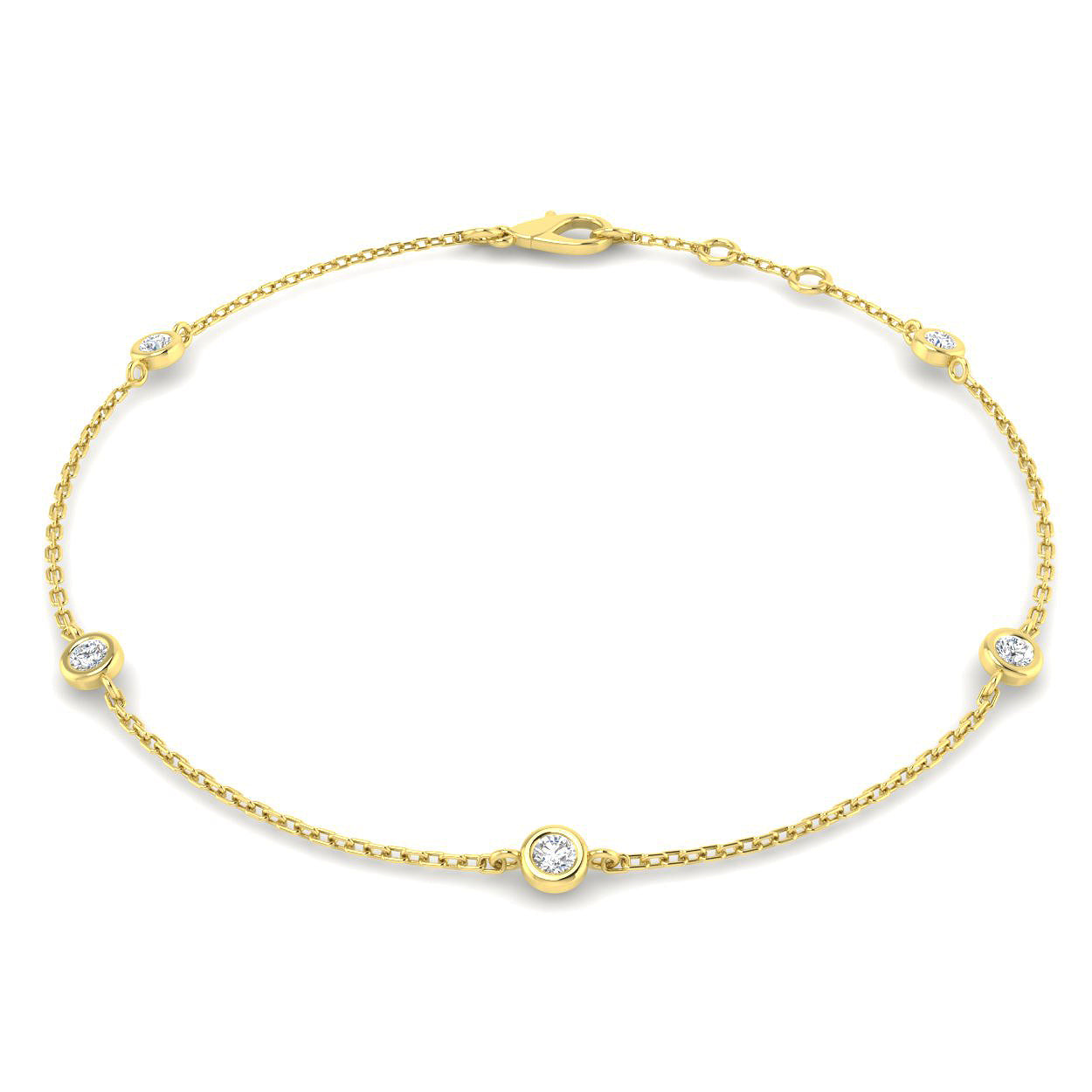 9ct Yellow Gold 0.20ct G SI2 Diamond Bracelet