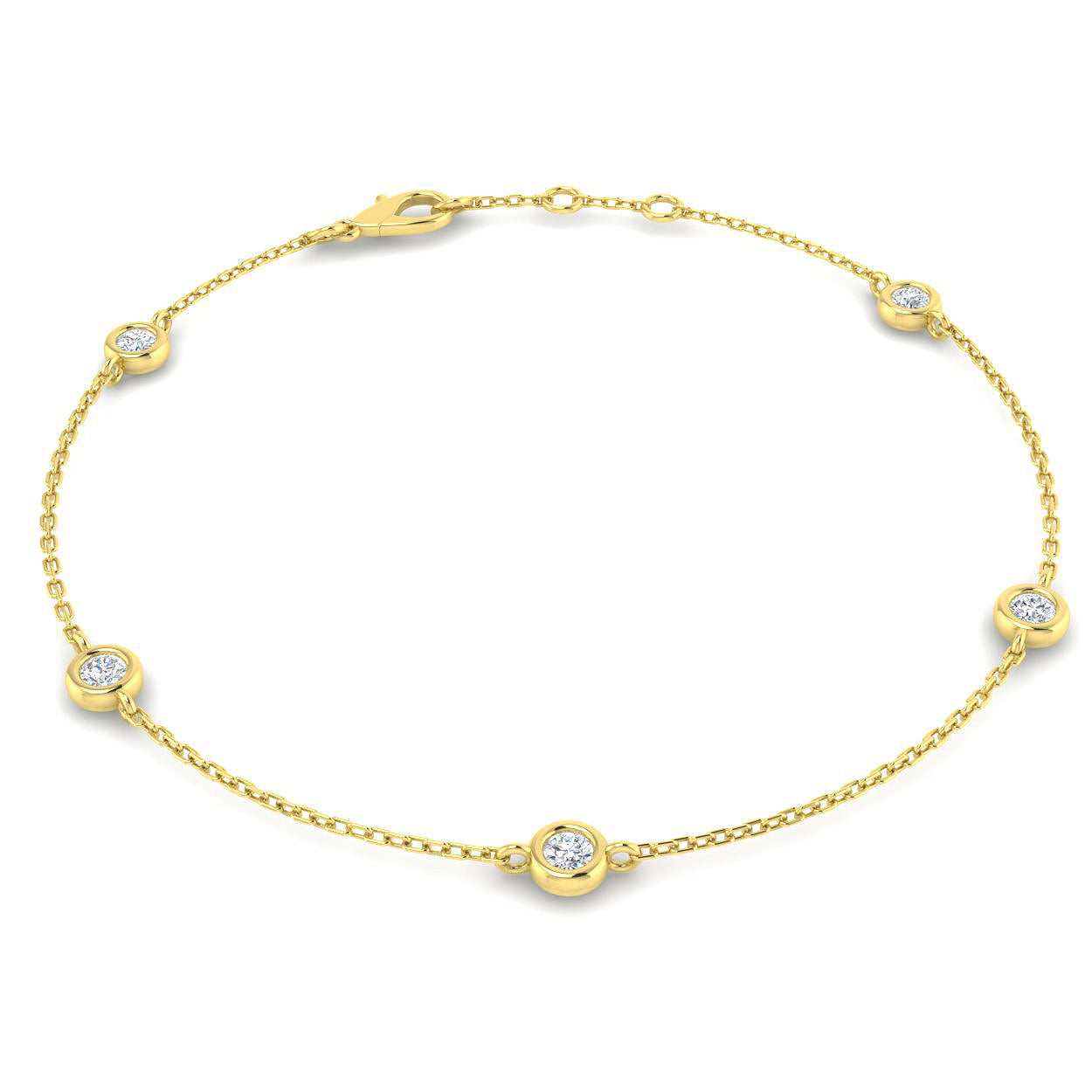 18ct Yellow Gold 0.40ct G SI2 Diamond Bracelet