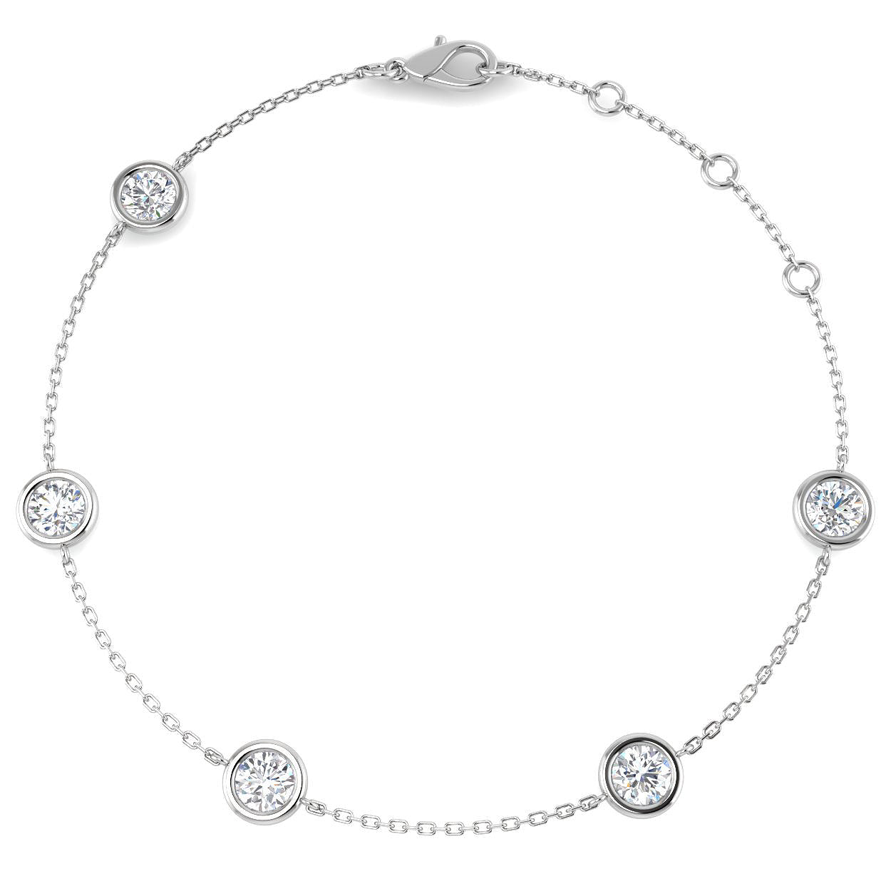 18ct White Gold 1.56ct G SI2 Diamond Bracelet