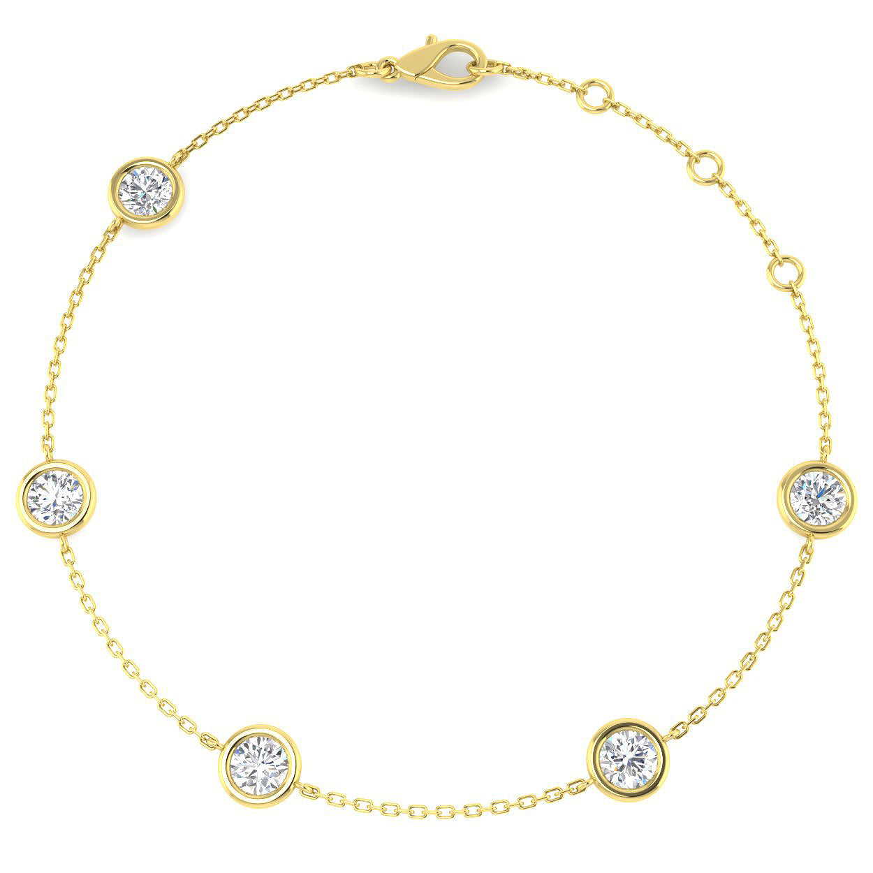 18ct Yellow Gold 1.56ct G SI2 Diamond Bracelet
