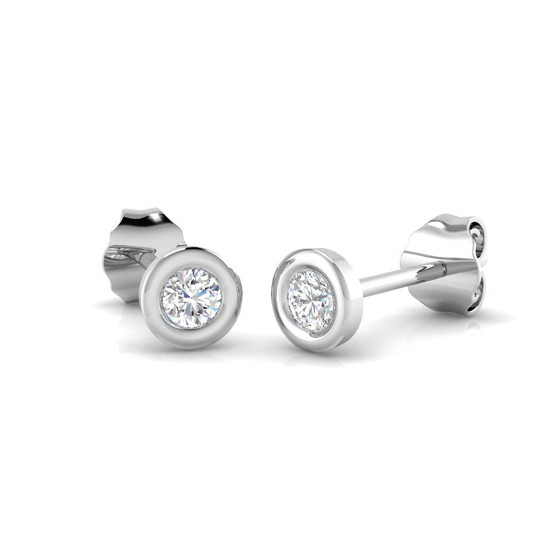 18ct White Gold 0.18ct G SI2 Diamond Earrings