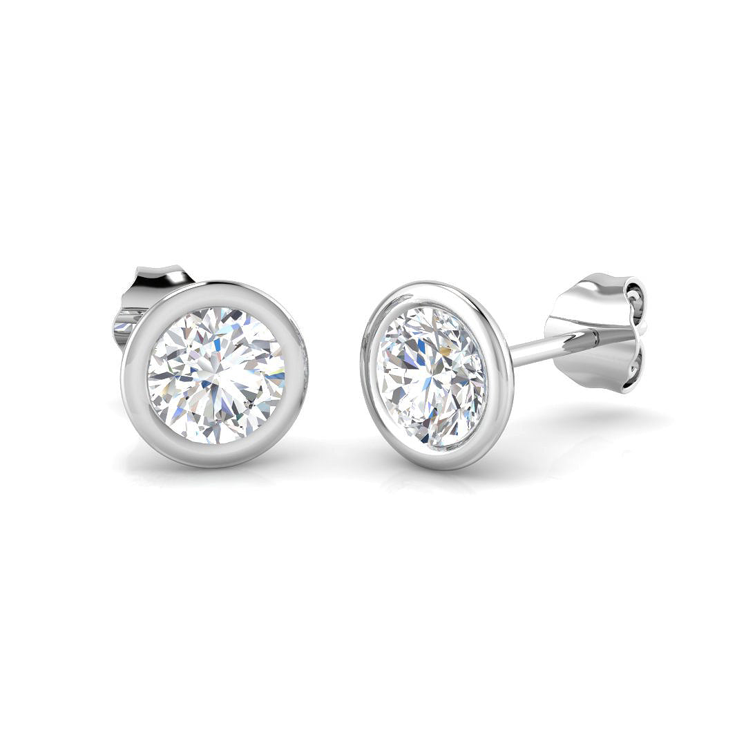 18ct White Gold 1.02ct Laboratory Grown CVD Earrings