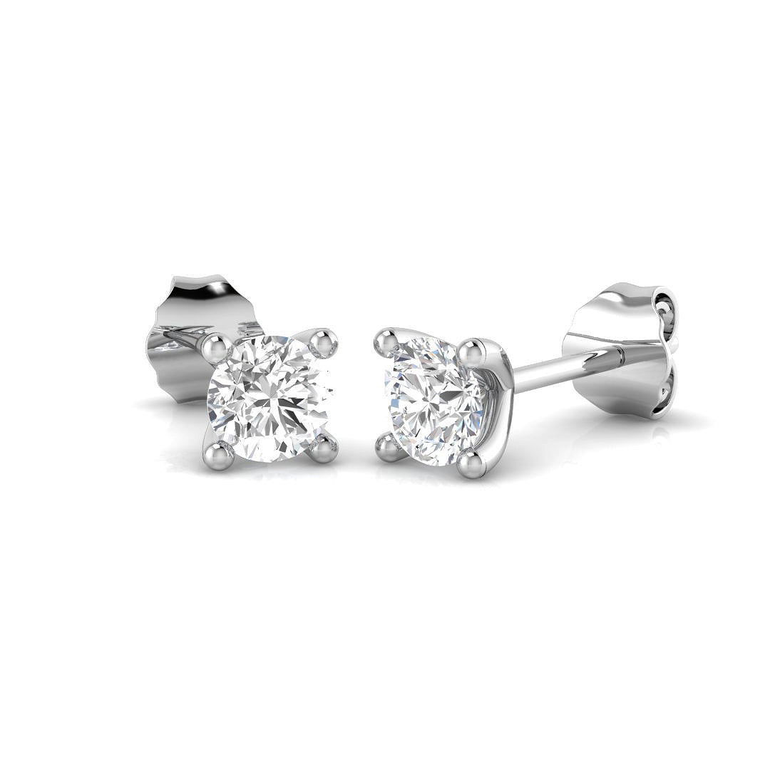9ct White Gold 0.64ct G I1 Diamond Earrings