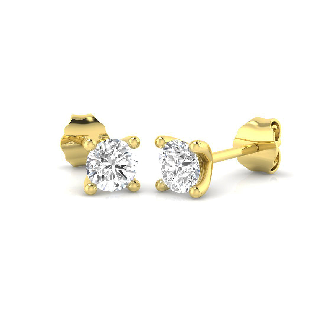 9ct Yellow Gold 0.64ct Laboratory Grown CVD Earrings