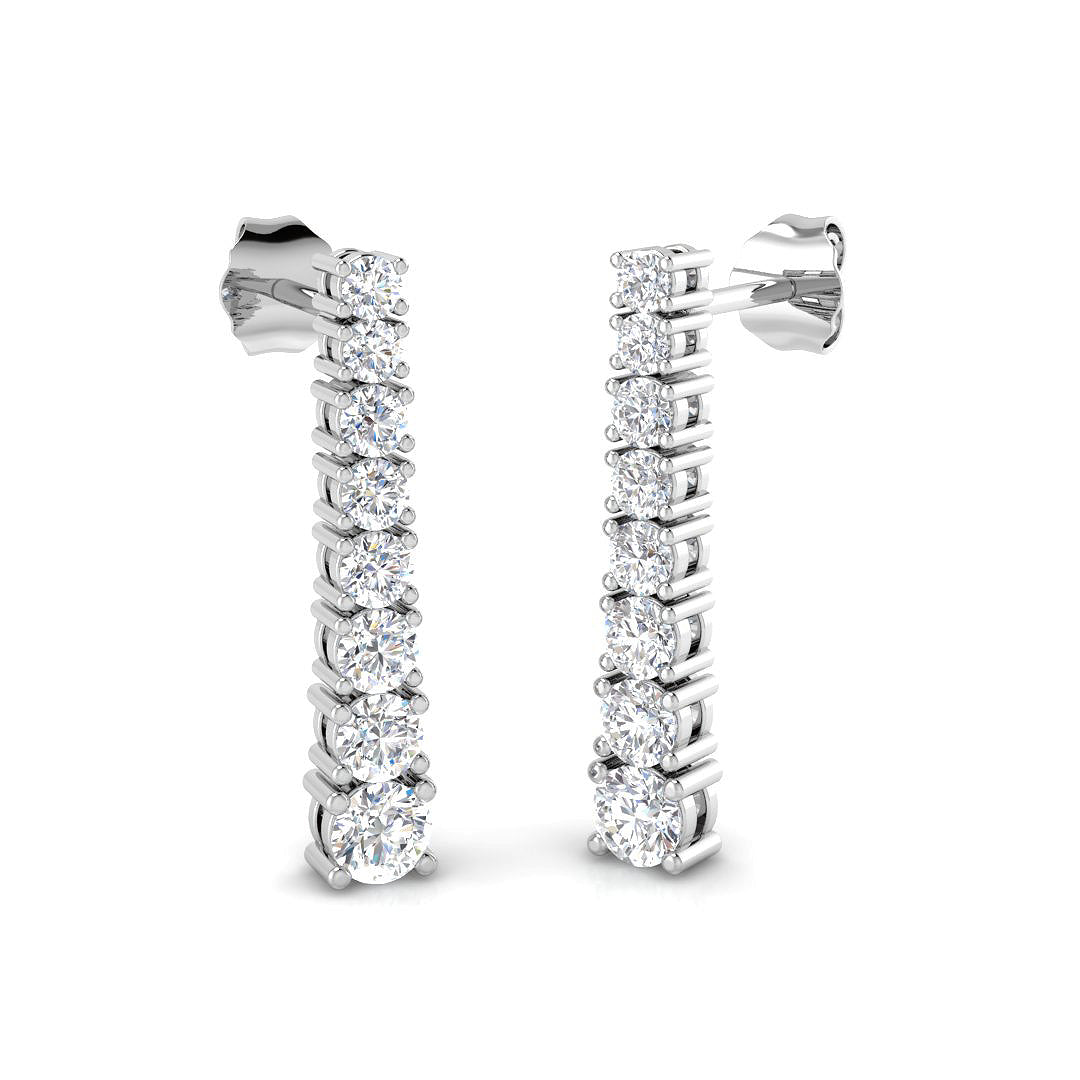 9ct White Gold 1.09ct Laboratory Grown CVD Earrings