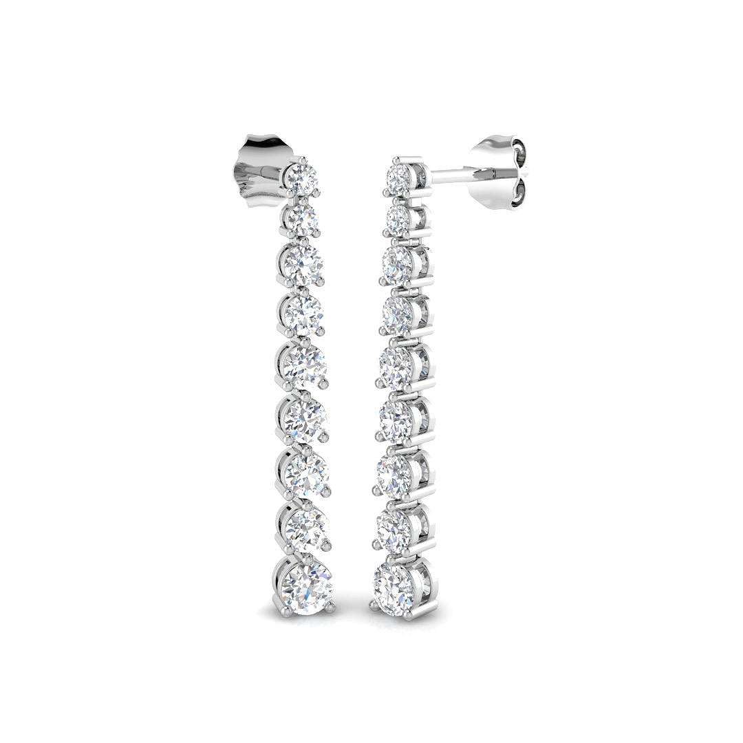 9ct White Gold 1.46ct Laboratory Grown CVD Earrings
