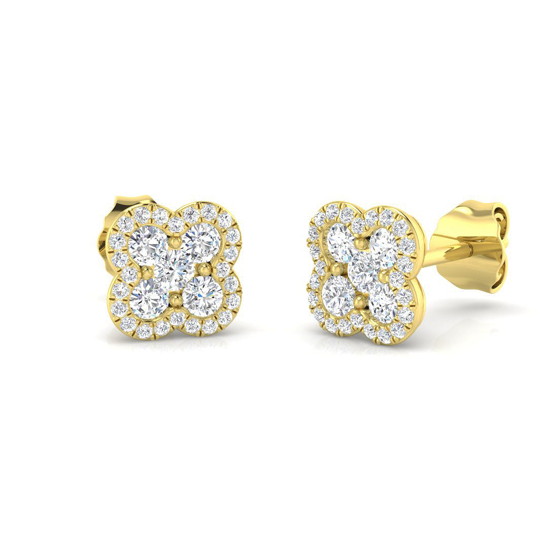 9ct Yellow Gold 0.51ct G SI2 Diamond Earrings