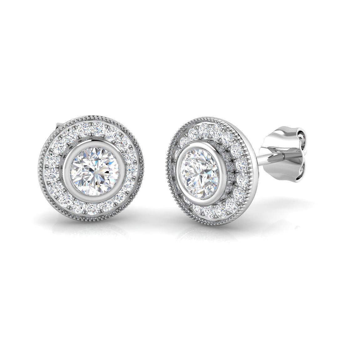 18ct White Gold 0.70ct G SI2 Diamond Earrings