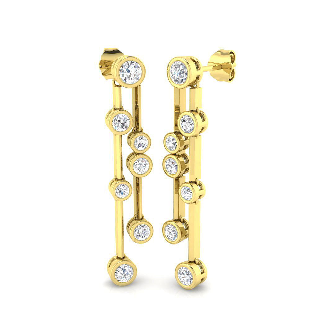 9ct Yellow Gold 1.38ct Laboratory Grown CVD Earrings
