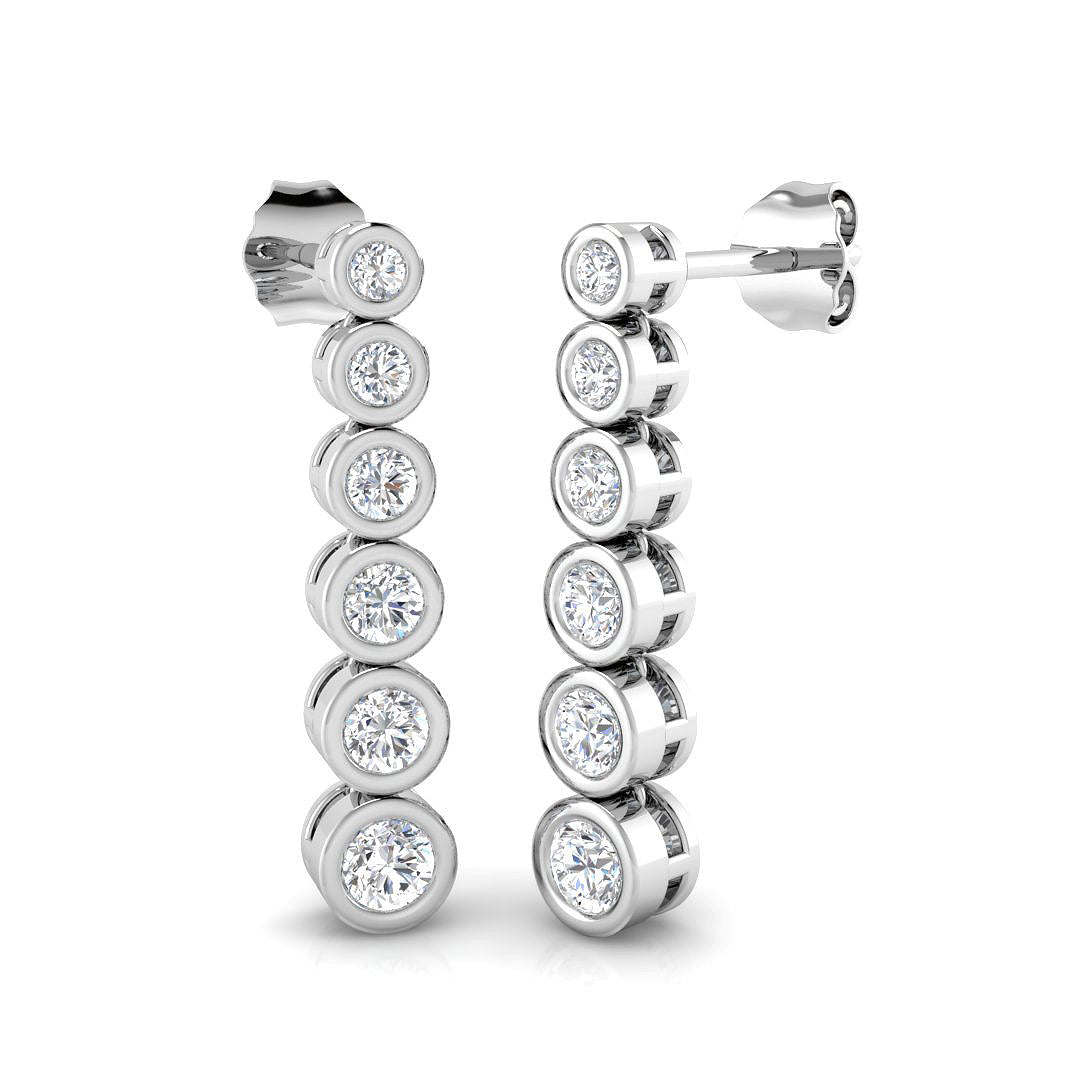 9ct White Gold 0.75ct Laboratory Grown CVD Earrings