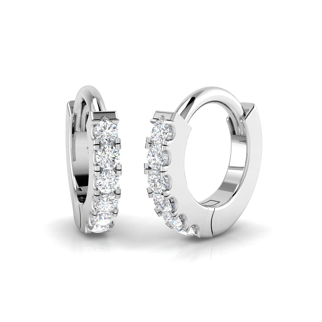 18ct White Gold 0.06ct G SI2 Diamond Earrings