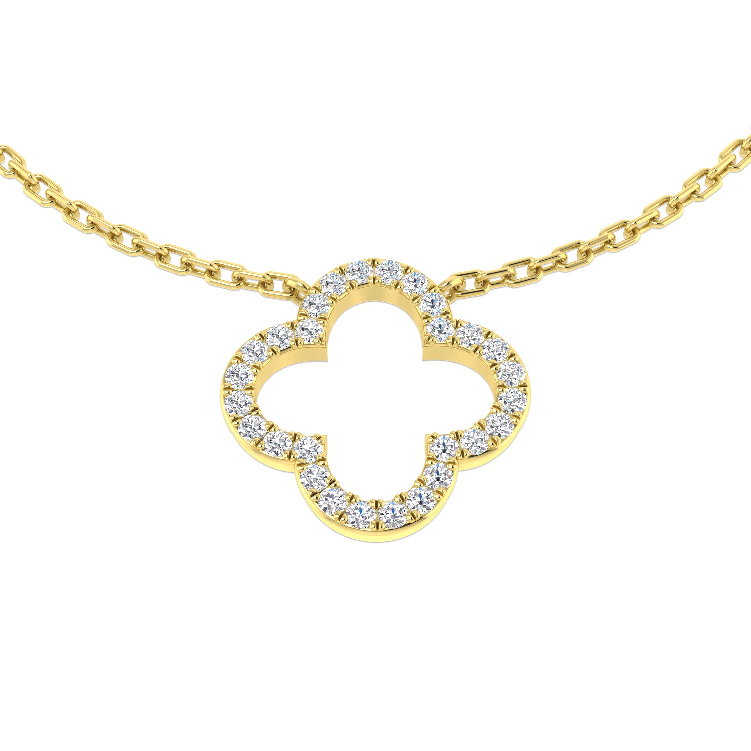 18ct Yellow Gold 0.13ct G SI2 Diamond Necklace