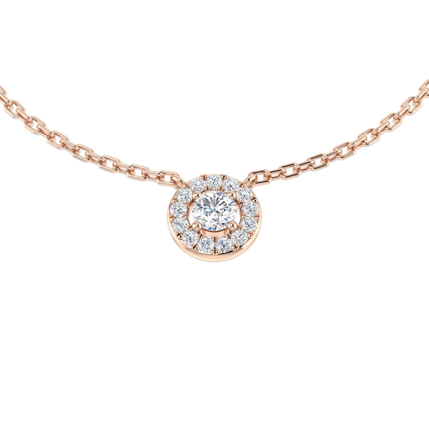 18ct Rose Gold 0.15ct G SI1 Diamond Necklace