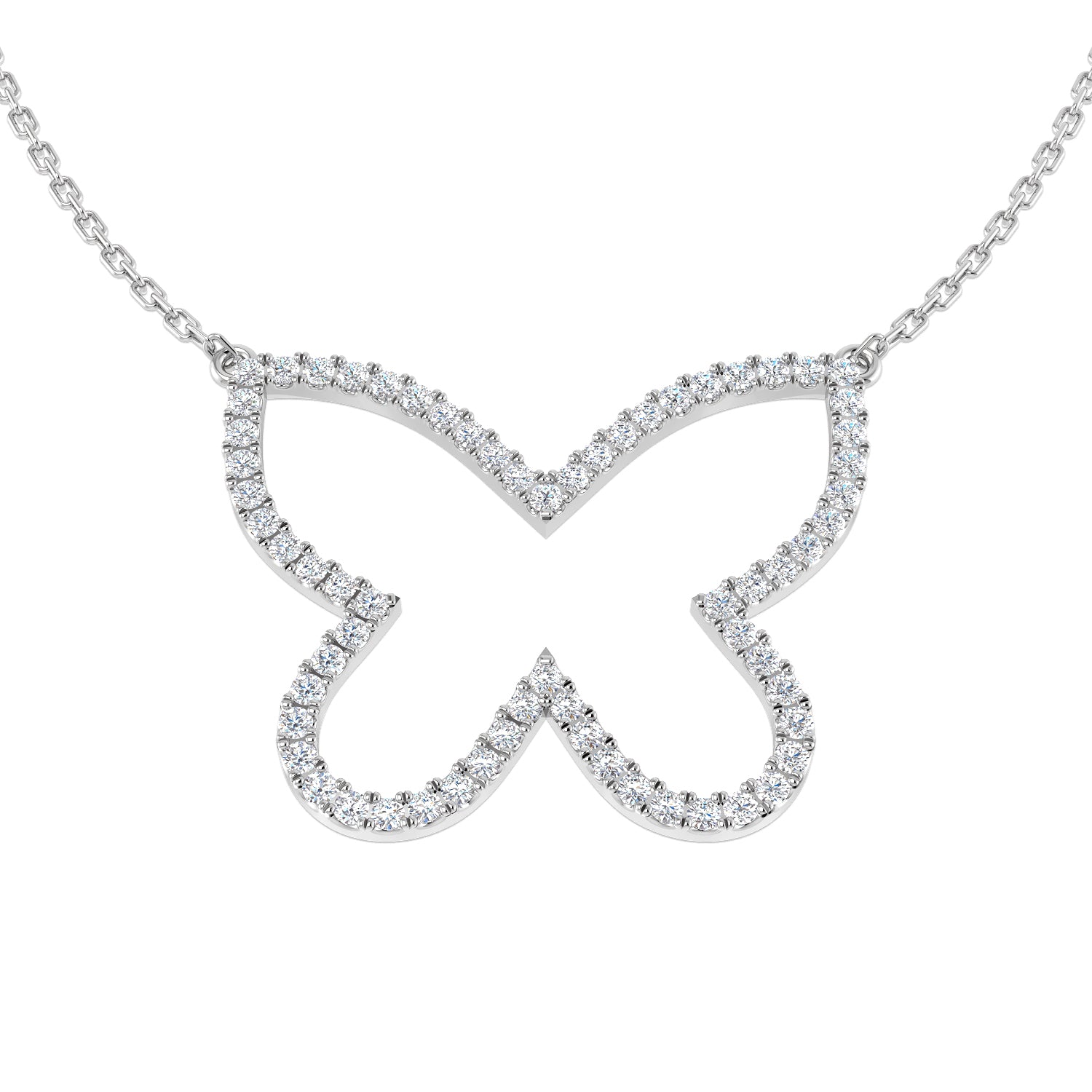 9ct White Gold 0.46ct G SI2 Diamond Necklace
