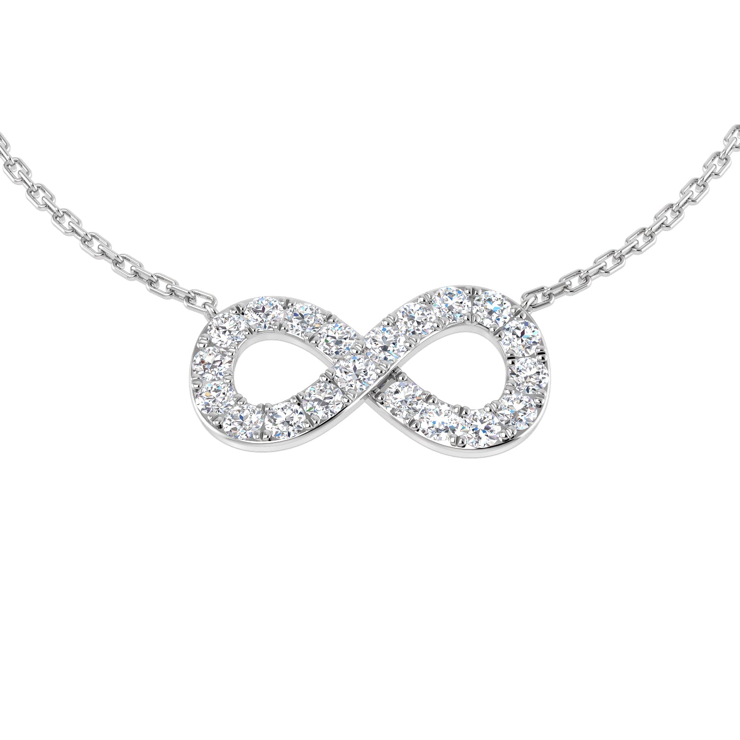 9ct White Gold 0.52ct Laboratory Grown CVD Pendant