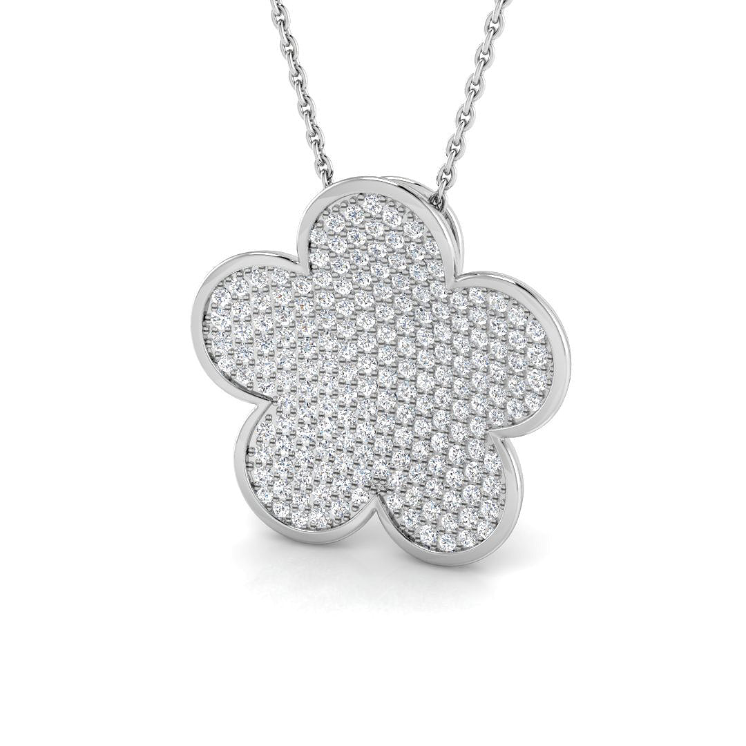 18ct White Gold 0.70ct G SI1 Diamond Pendant