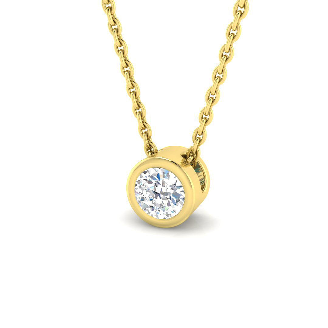 9ct Yellow Gold 0.22ct G SI2 Diamond Pendant