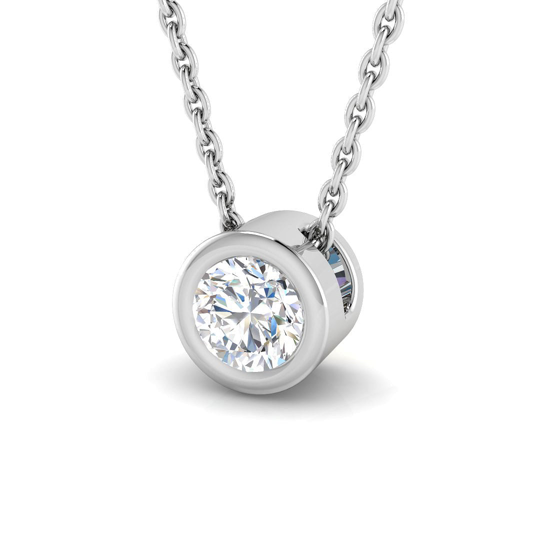 9ct White Gold 0.25ct G I1 Diamond Pendant