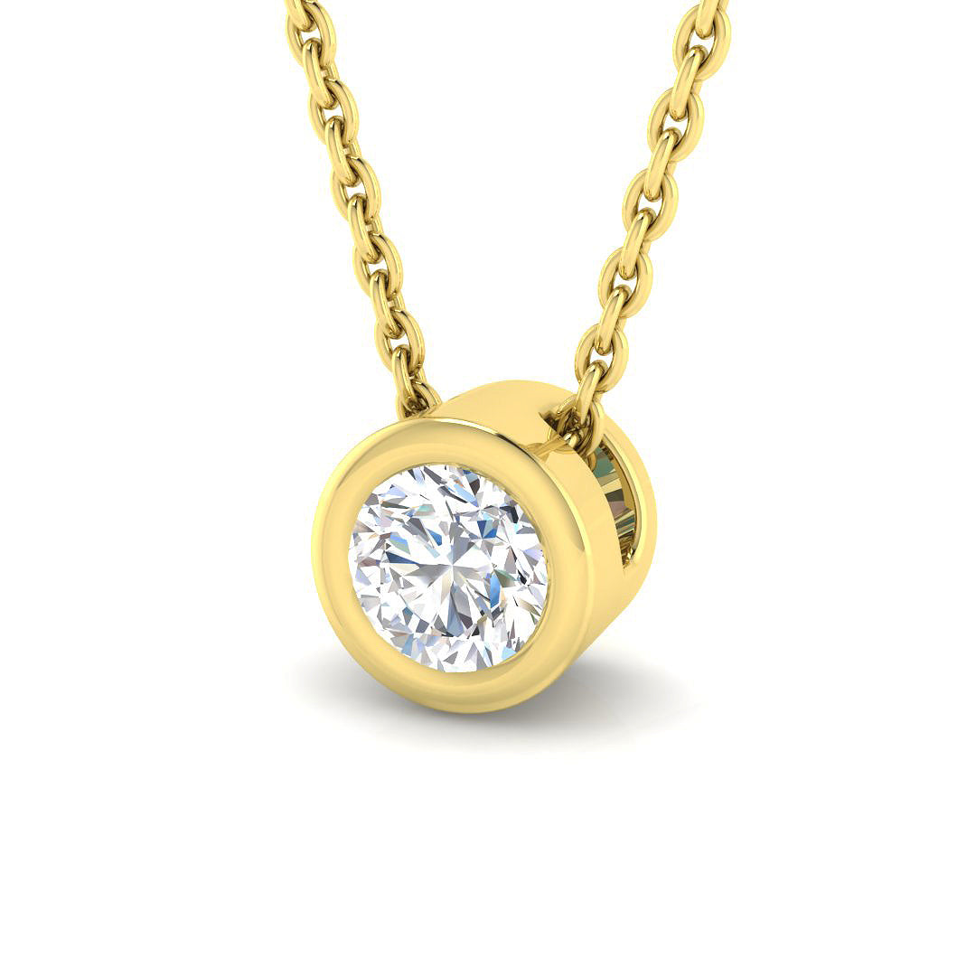 9ct Yellow Gold 0.25ct G I1 Diamond Pendant