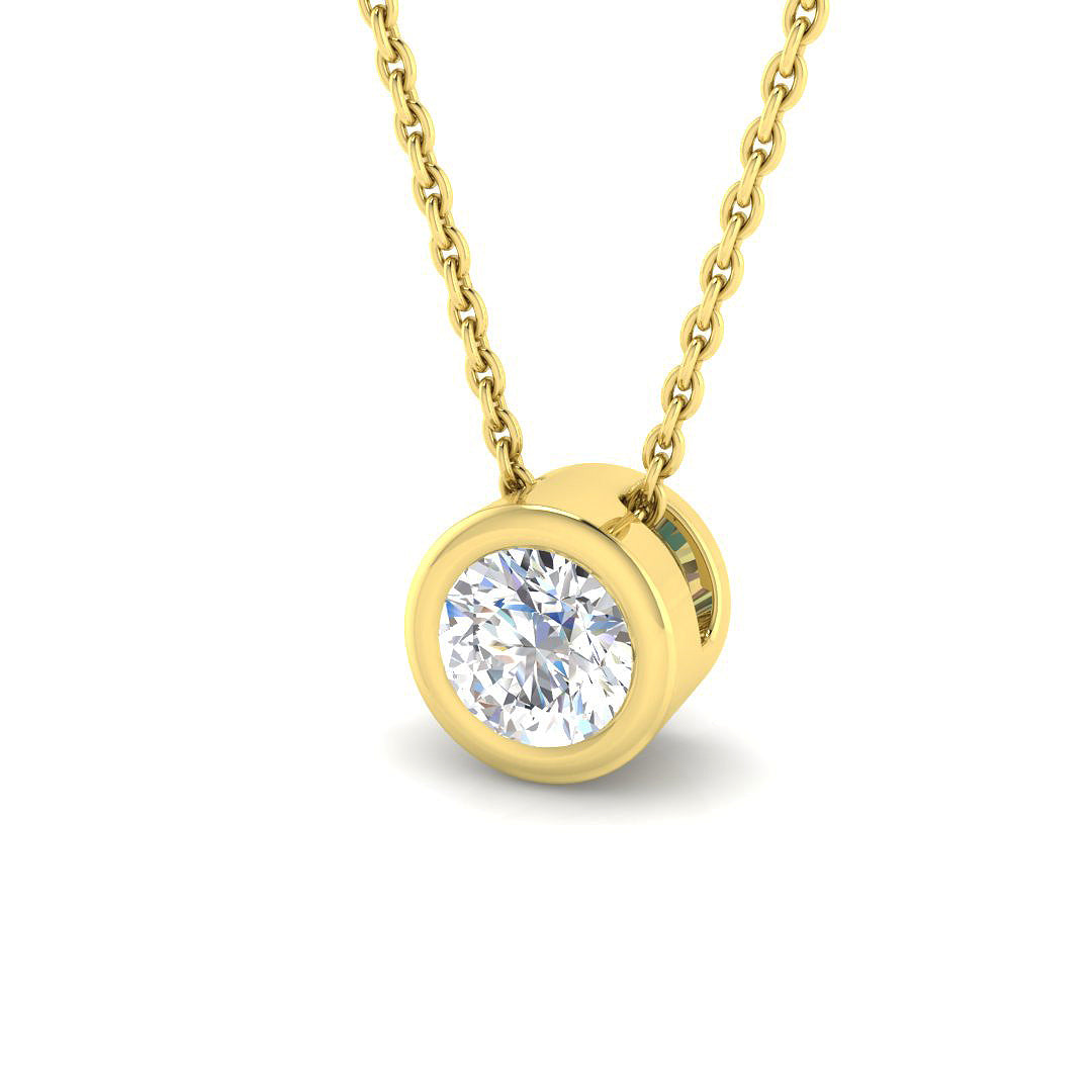9ct Yellow Gold 0.41ct G I1 Diamond Pendant