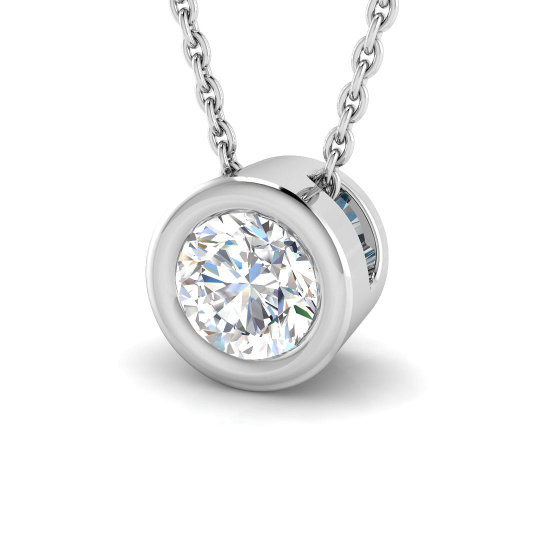 9ct White Gold 0.47ct G I1 Diamond Pendant
