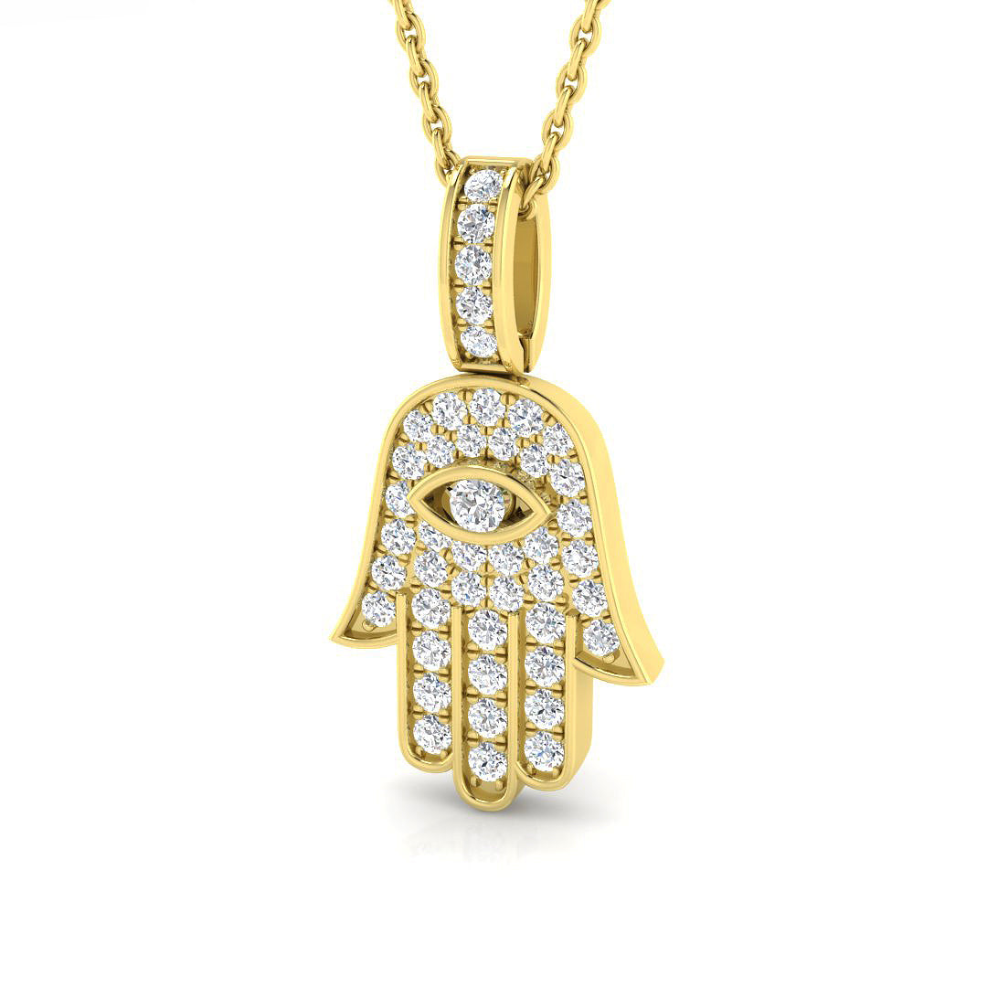 9ct Yellow Gold 0.32ct G SI2 Diamond Pendant