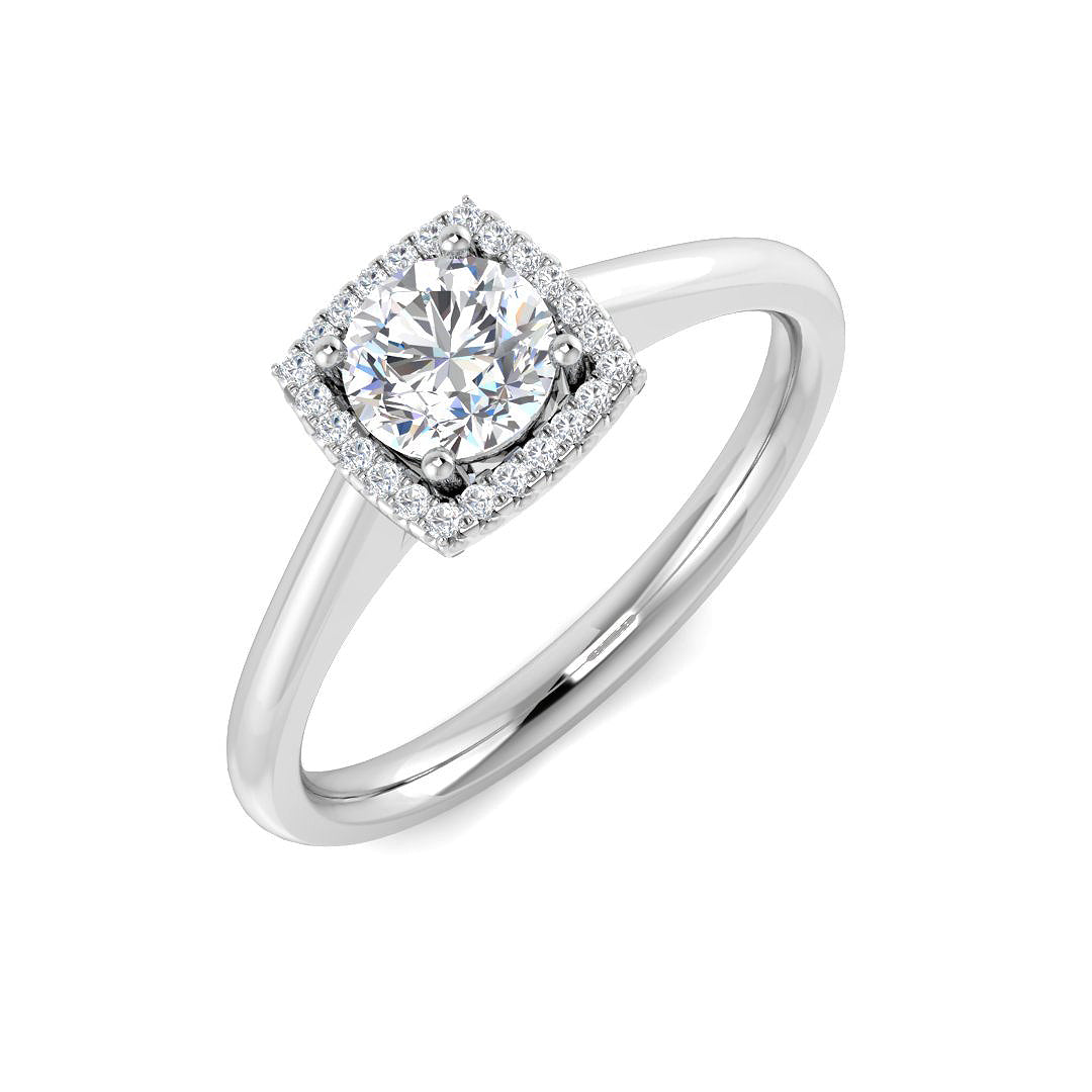 18ct White Gold 0.48ct G SI1 Diamond Ring