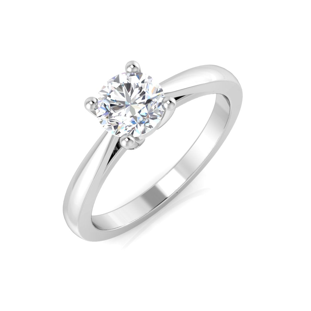 Platinum 0.70ct F SI2 Diamond Ring